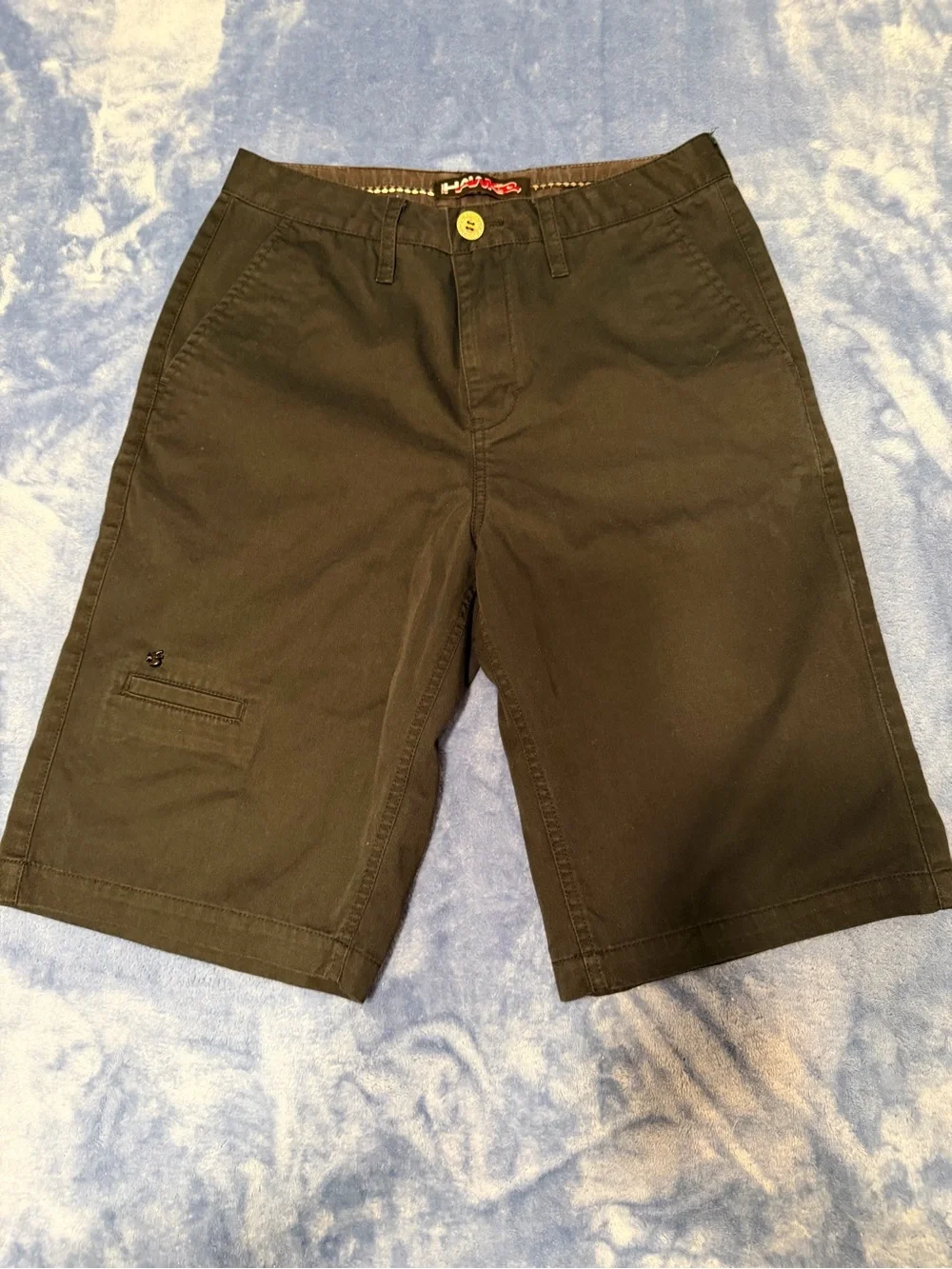 Tony Hawk Black Skateboarding Flat-Front Men's Shorts